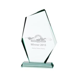 Discovery Jade Glass Award Trophy HQ