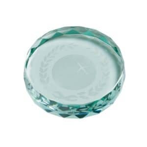 Saturn Jade Glass Award Paperweight Trophy HQ