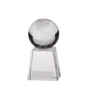 Voyager Globe Crystal Award Trophy HQ