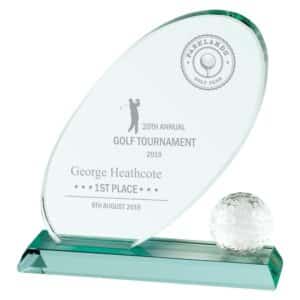 Muirfield Jade Glass Award Trophy HQ
