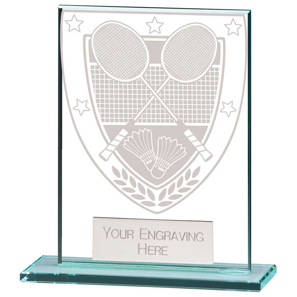 Millennium Badminton Jade Glass Award Trophy HQ Millennium Badminton Jade Glass Award Trophy HQ