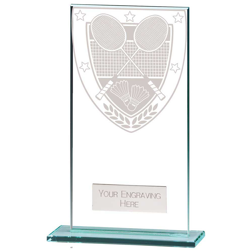 Millennium Badminton Jade Glass Award Trophy HQ Millennium Badminton Jade Glass Award Trophy HQ