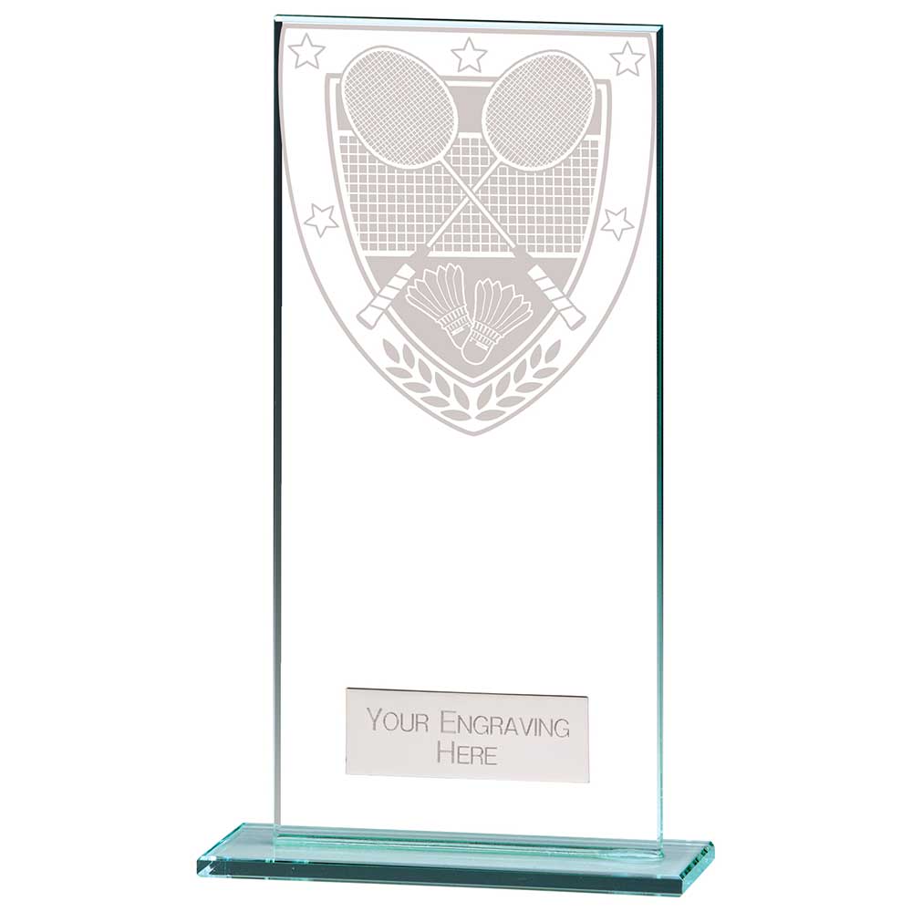 Millennium Badminton Jade Glass Award Trophy HQ Millennium Badminton Jade Glass Award Trophy HQ