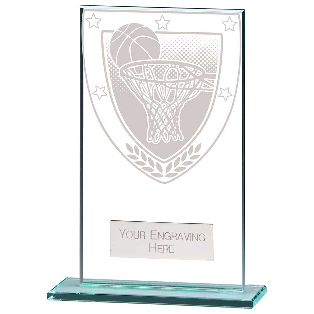 Millennium Basketball Jade Glass Award Trophy HQ Millennium Basketball Jade Glass Award Trophy HQ