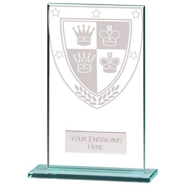 Millennium Chess Jade Glass Award Trophy HQ