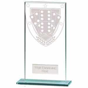 Millennium Dominoes Jade Glass Award Trophy HQ