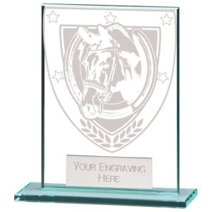 Millennium Equestrian Jade Glass Award Millennium Equestrian Jade Glass Award Trophy HQ