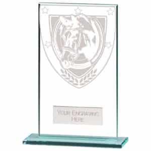 Millennium Equestrian Jade Glass Award Trophy HQ