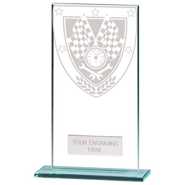 Millennium Motorsport Jade Glass Award Trophy HQ
