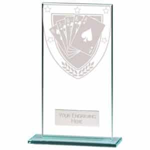 Millennium Poker Jade Glass Award Trophy HQ