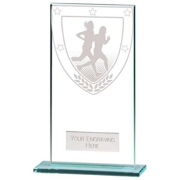 Millennium Running Jade Glass Award Trophy HQ