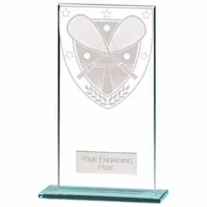 Millennium Squash Jade Glass Award Trophy HQ