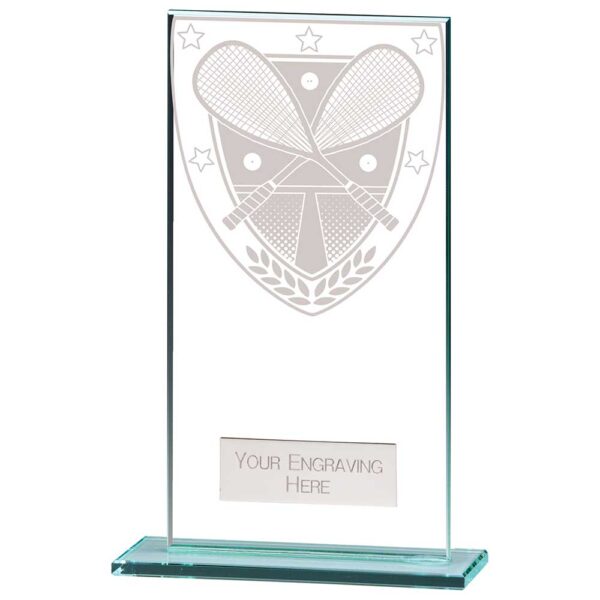 Millennium Squash Jade Glass Award Trophy HQ