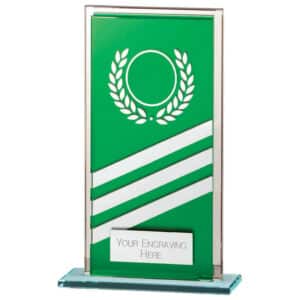 Talisman Multisport Mirror Glass Award Green Trophy HQ