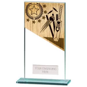 Mustang Cricket Jade Glass Award Trophy HQ