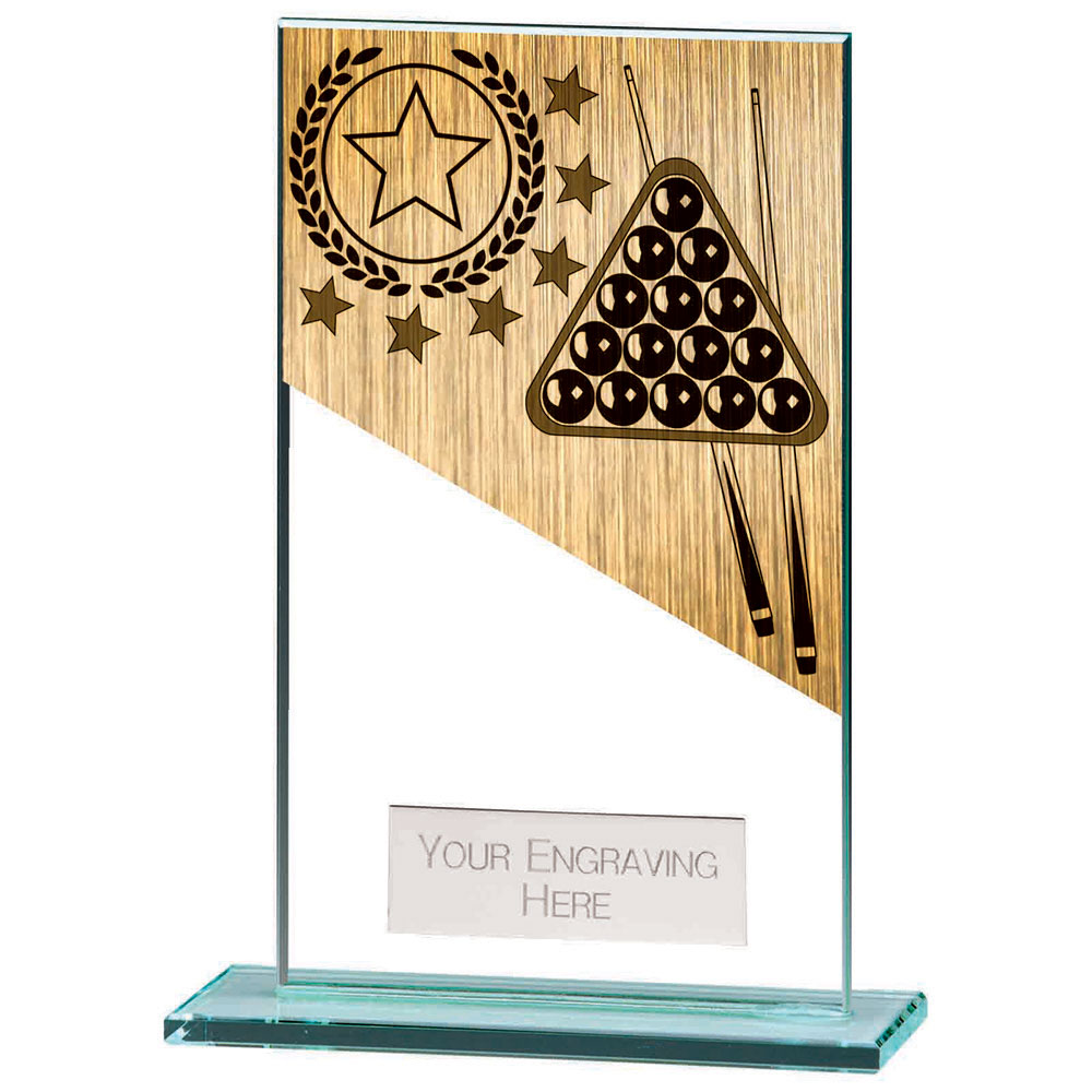 Mustang Snooker Jade Glass Award Trophy HQ Mustang Snooker Jade Glass Award Trophy HQ