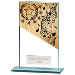 Mustang Music Jade Glass Award Trophy HQ