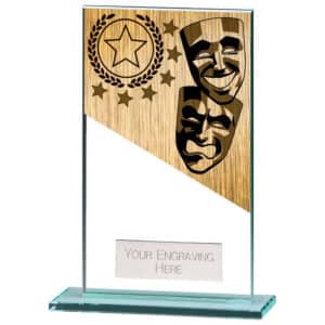 Mustang Drama Jade Glass Award Trophy HQ