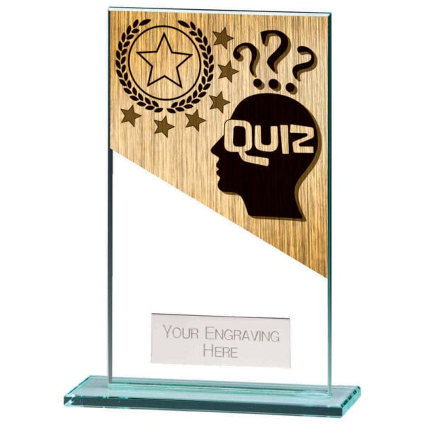 Mustang Quiz Jade Glass Award Trophy HQ