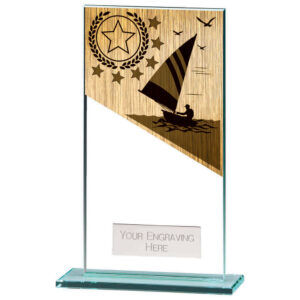Mustang Sailing Jade Glass Award Trophy HQ