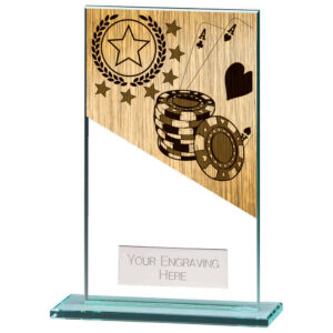 Mustang Poker Jade Glass Award Trophy HQ