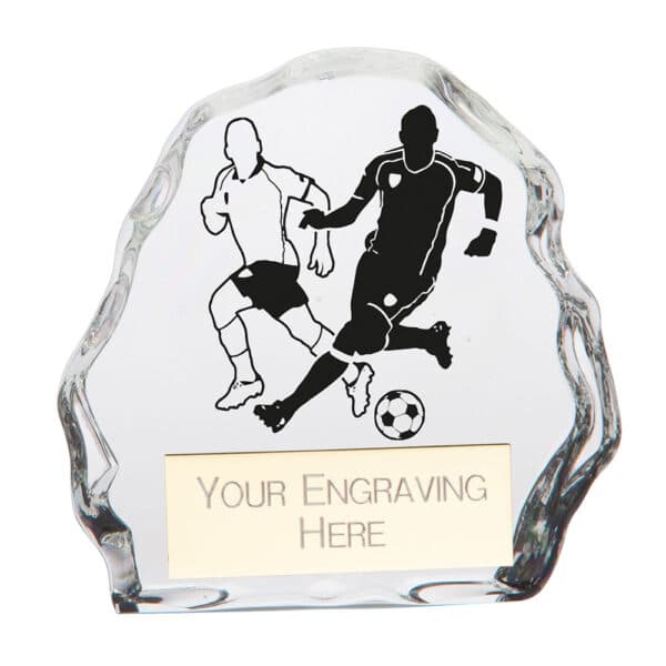 Mystique Football Male Glass Award Trophy HQ