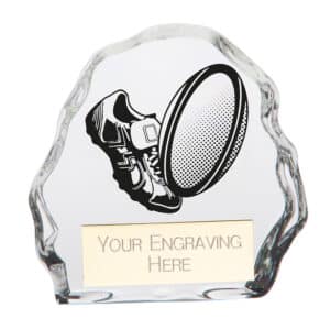 Mystique Rugby Glass Award Trophy HQ