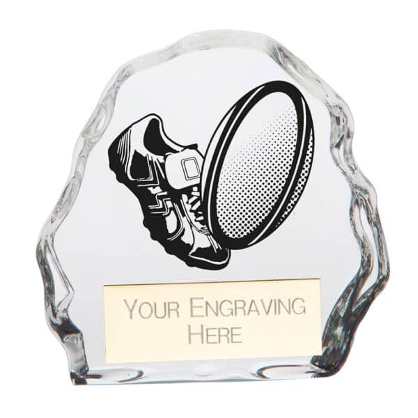 Mystique Rugby Glass Award Trophy HQ