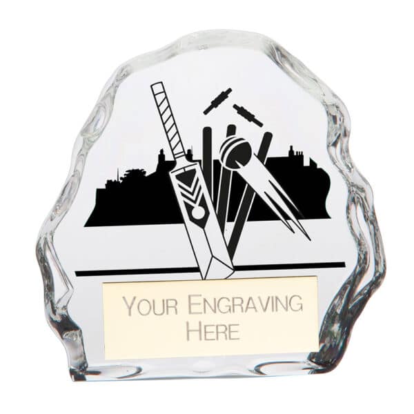 Mystique Cricket Glass Award Trophy HQ