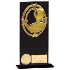 Maverick Fusion Golf Black Glass Award Trophy HQ