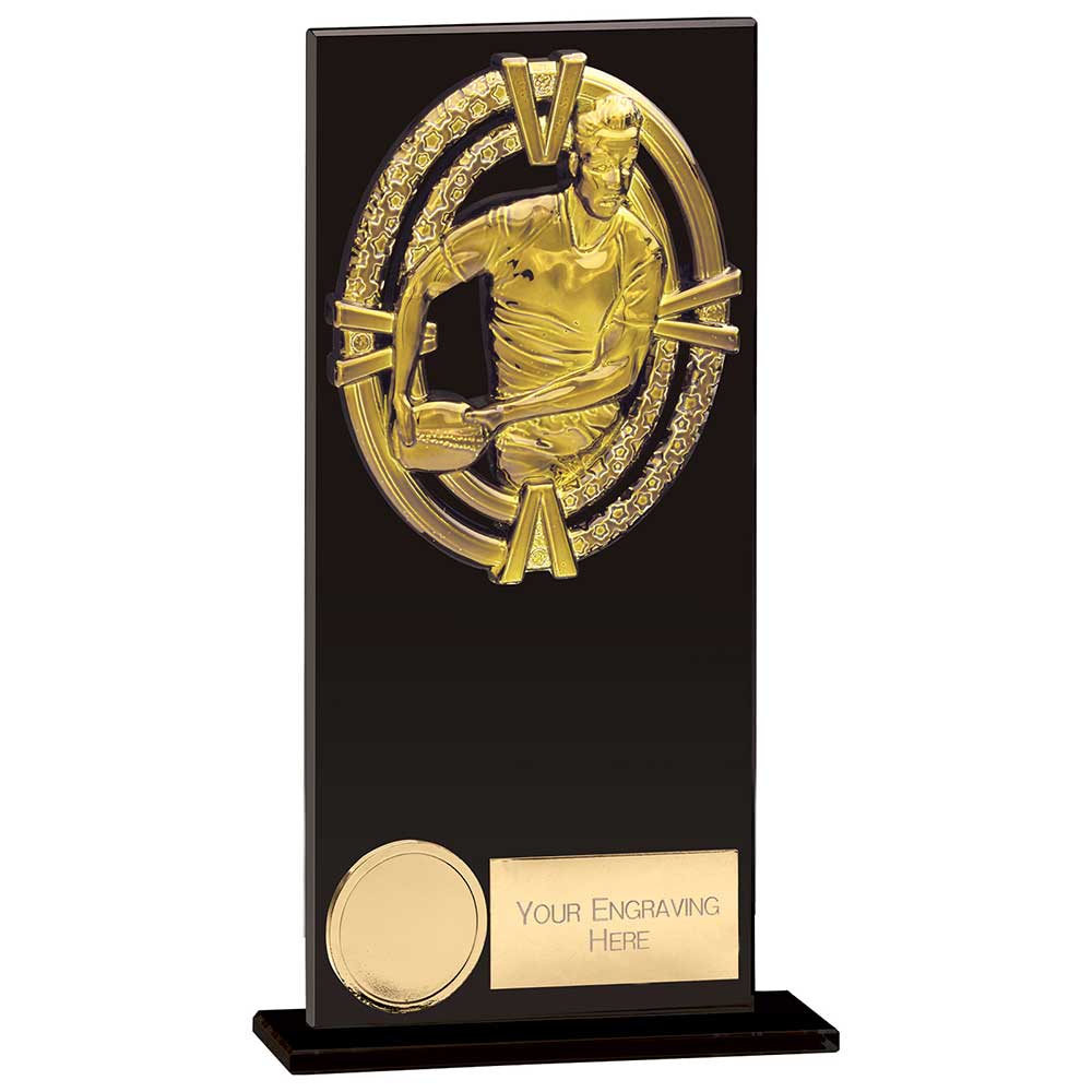 Maverick Fusion Rugby Black Glass Award Trophy HQ Maverick Fusion Rugby Black Glass Award Trophy HQ