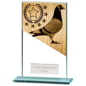 Mustang Pigeon Jade Glass Award Trophy HQ