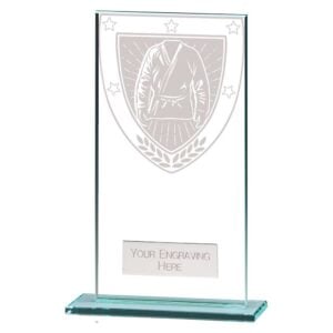 Millennium Martial Arts Jade Glass Award Trophy HQ
