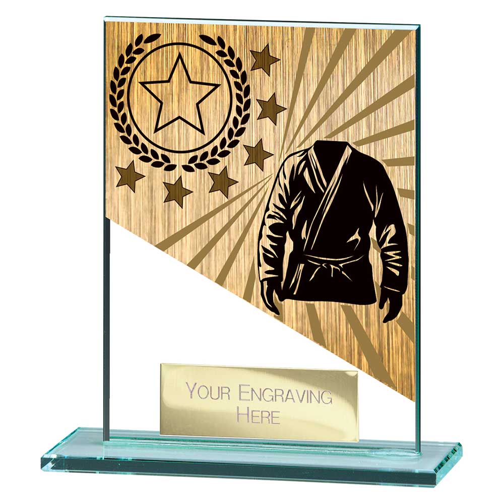 Mustang Martial Arts Jade Glass Award Trophy HQ Mustang Martial Arts Jade Glass Award Trophy HQ