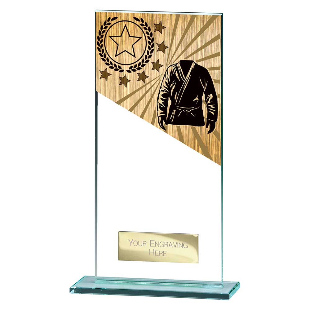 Mustang Martial Arts Jade Glass Award Trophy HQ Mustang Martial Arts Jade Glass Award Trophy HQ