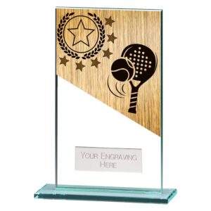Mustang Padel Jade Glass Award Trophy HQ
