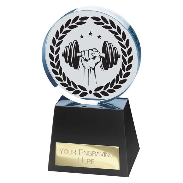 Emperor Weightlifting Crystal Award Trophy HQ