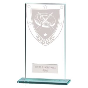 Millennium Clay Pigeon Jade Glass Award Trophy HQ