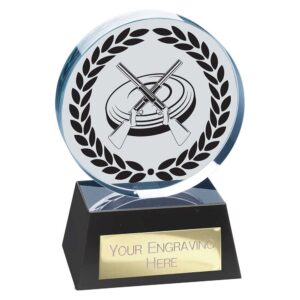 Emperor Clay Pigeon Crystal Award Trophy HQ