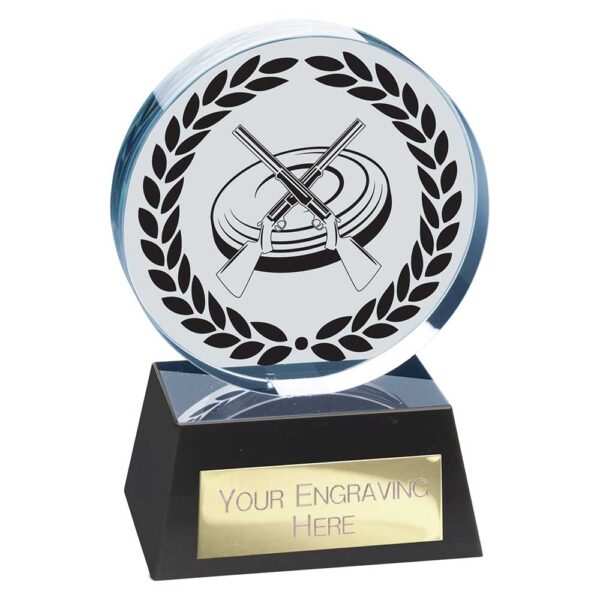 Emperor Clay Pigeon Crystal Award Trophy HQ