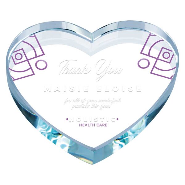 Valentine Glass Paperweight Trophy HQ