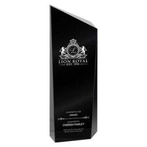 Glacier Peak Glass Award Black Trophy HQ