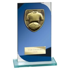 Seismic Cobra Football Blue and Silver Trophy HQ