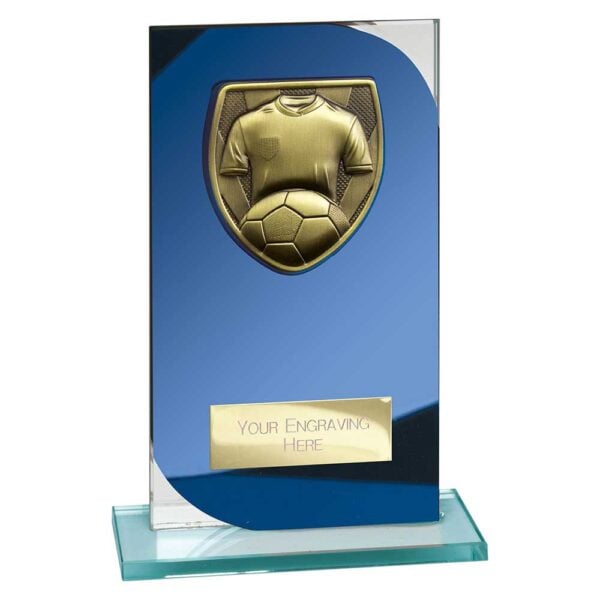 Seismic Cobra Football Blue and Silver Trophy HQ