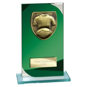 Seismic Cobra Football Green and Silver Trophy HQ