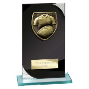 Seismic Cobra Rugby Black and Silver Trophy HQ