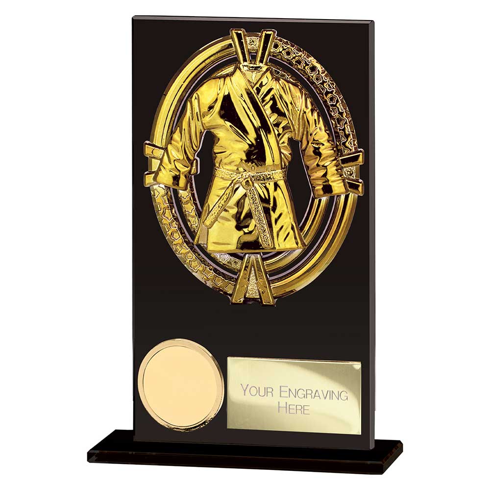 Maverick Fusion Martial Arts Black Glass Trophy HQ Maverick Fusion Martial Arts Black Glass Trophy HQ