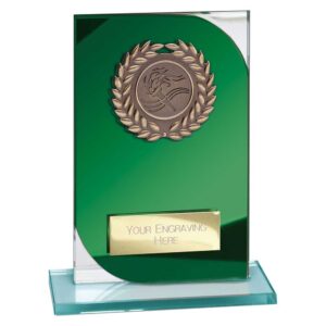 Seismic Multi Award Glass Green and Silver Seismic Multi Award Glass Green and Silver Trophy HQ