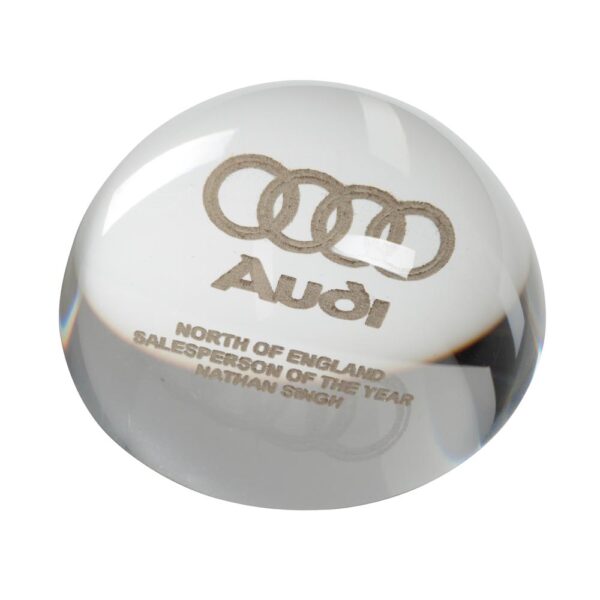 Durham Dome Crystal Paperweight Trophy HQ