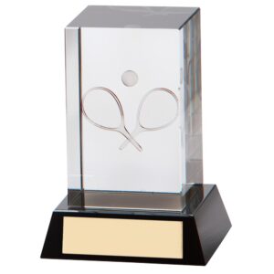 Conquest Tennis 3D Crystal Award Trophy HQ